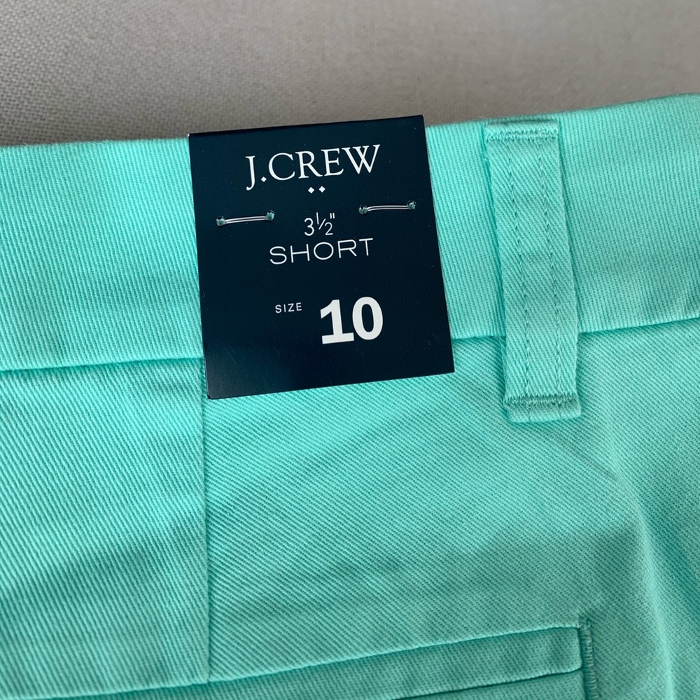 JCrew NWT chino shorts in sea foam